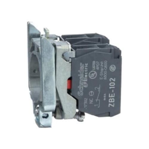 ZB4BZ104 Single contact block with body/fixing collar, metal, screw clamp terminal, 2 NC
