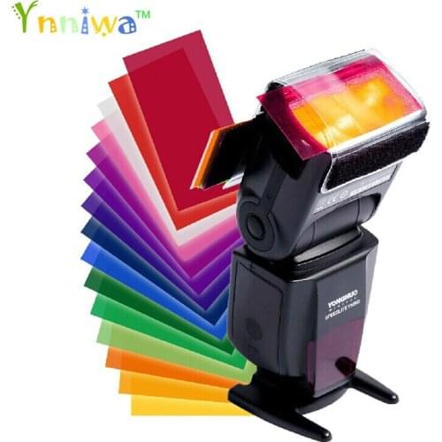 12 color/set card for Strobist Flash Gel Filter Color Balance with rubber band ,diffuser Lighting