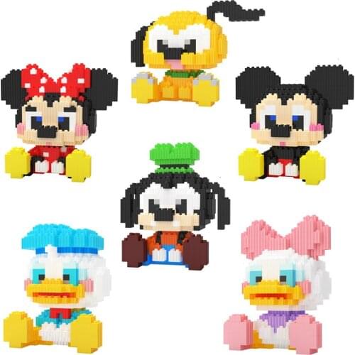 1380pcs+ Connection Blocks Figure Mini Bricks Cartoon Mouse Duck Dog Building Blocks Toy For Christmas gift