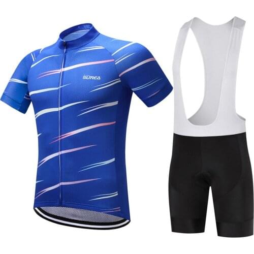 2017 9D Padded cycling Jersey Tops Set Quick Dry Bike Cycling Clothing Blue Color Bike Jersey Shirt With GEL pants Shorts