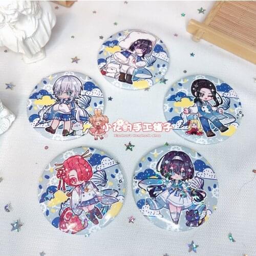 2021 Anime Bungou Stray Dogs Nakahara Chuya Badge Cosplay Cartoon Button Brooch Pin Emblem Backpacks Itabag Clothing Decor Gifts