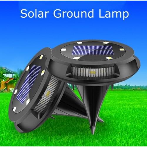 2021 RGB 10 LED Solar Garden Lights IP65 Waterproof Solar Ground Lamp Outdoor Sensing Landscape Lighting for Lawn Patio Pathway