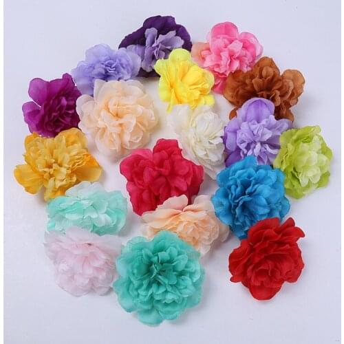 50pcs /lot Simulation Dahlia head Silk Flower Wedding Arch decorative Flower Wall Photography Landscaping decorative Fake flower