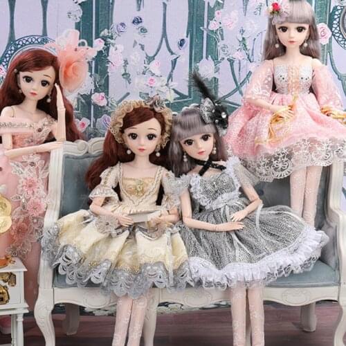 60cm Fashion Girl BJD Dolls Large Original Handmade 1/3 Doll 20 Movable Jointed Doll With Dress Toys For Children Kids Gift