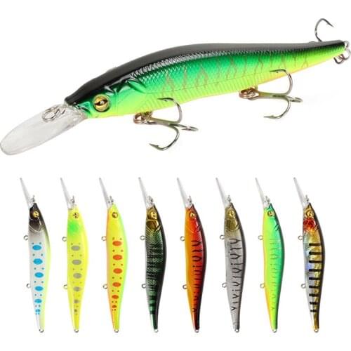 8pcs/lot Minnow Fishing Lures 13cm 15.9g Floating Wobblers Artificial Swim Bait Bass Pike Jerkbait crankbait Fishing Tackle