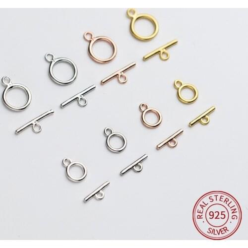 925 Sterling Silver gold OT bracelet clasp for bracelets necklace connector DIY Jewellery accessory needle work