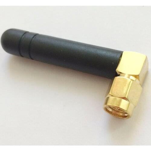 ALLISHOP 100Pcs 2dBi 850/900/1800/1900 MHz GSM Antenna, SMA Plug Connector Right Angle Radio Antenna