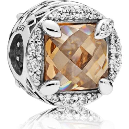 Bewill Hot Sale 925 Sterling Silver Shining grain wheat ears beads Fit Original Bracelet Women Jewelry Making Gift