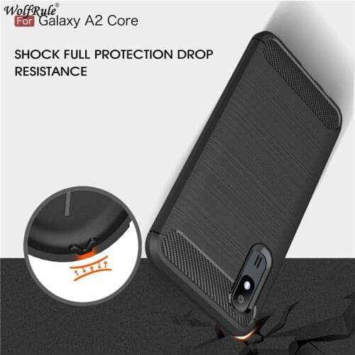 For Cover Samsung Galaxy A2 Core Case Silicone Rubber Carbon Fiber Case For Samsung A2 Core A260F/DS Cover For Samsung A2 Core