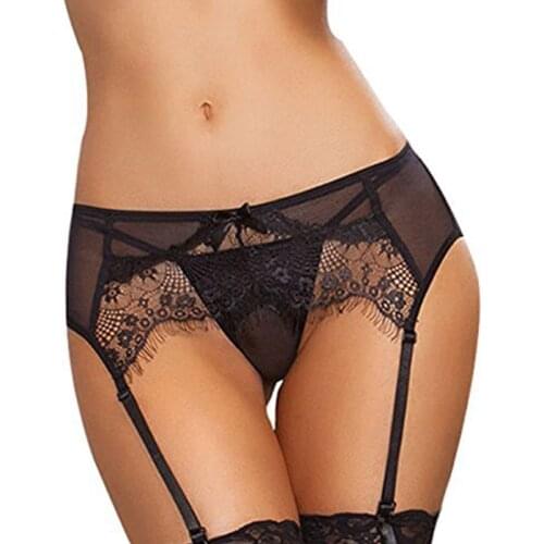 Lingerie Garter Underwear Plus Size Stocking Belt Mid Waist Strumpfband Ligueros Sexy Suspender Floral Lace Garter Belt P5123