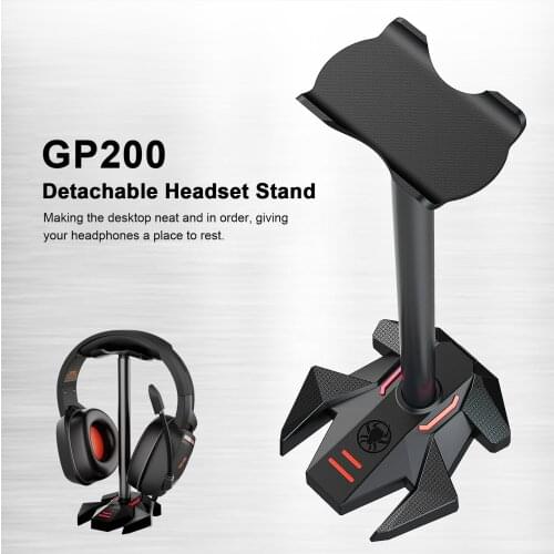 GP200 Over Ear Headset Stand Detachable Headphone Holder Gaming Headset Bracket Aluminum Alloy Earphone Display Rack