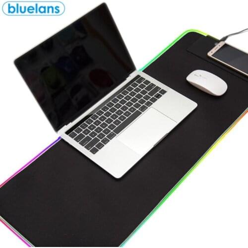 Gaming Mouse Pad Gamer Computer Stylish Wired Gaming Mechanical LED Luminous Colorful Lights RGB Gaming Mouse Pad Keyboard Mat
