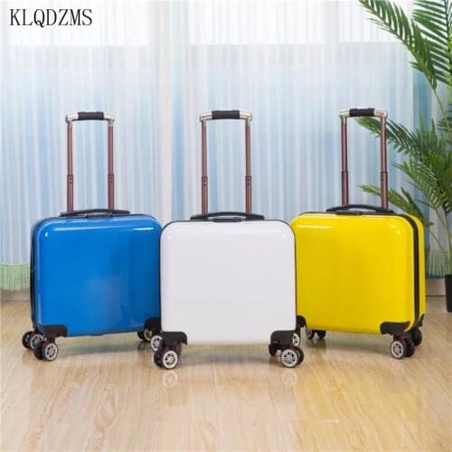 KLQDZMS 18’’20 Inch Lightweight Cabin Rolling Luggage ABS Business Travel Bag Cute Suitcase Trolley