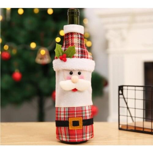 Creative Christmas Wine Bottle Cover Bag Santa Snowman Decoration Xmas Party Decor Christmas Decorations For Home