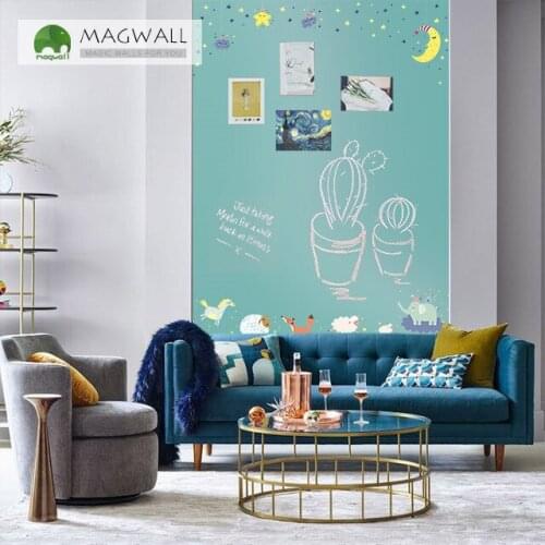 Magnetic double-layer cold color writing board 0.6*1.2m home decorative erasable dust free chalkboard wallpaper