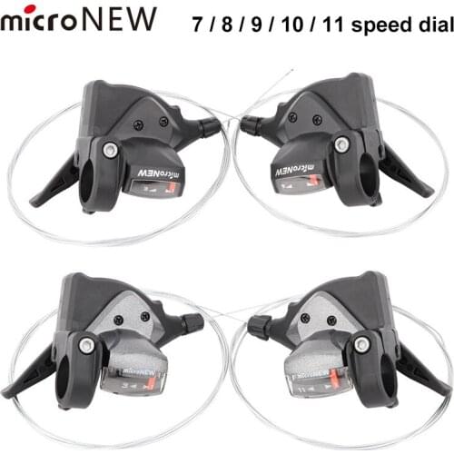 MicroNEW Bicycle Derailleur 21/24/27/30/33 Speed Shift Lever Right Left Shifter For MTB Mountain Bike Folding Bike Bicycle Parts
