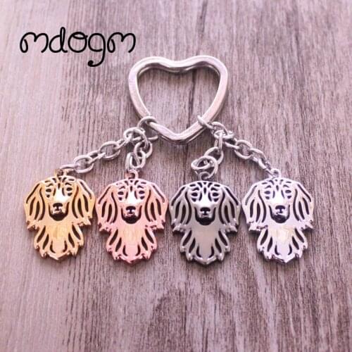 Cute Dachshund Dog Animal Gold Silver Plated Metal Pendant Keychain For Bag Car Women Men Girls Boys Kids Heart jewelry K045