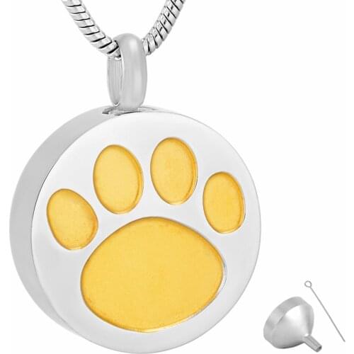 MJD9738 Animal Urn Dog Ashes Pendant Memorial Puppy Pet Cremation Jewelry 316L Stainless Steel