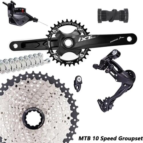 ZTTO MTB 10 Speed HG Cassette 11-36T 40T 42T flywheel Bicycle Shifter Rear Derailleur Mountain Bike 1X10 Groupset Crankset Chain