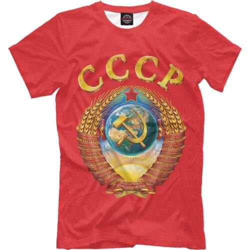 CCCP New t-shirt USSR Soviet Union Russia Men Short Casual O-Neck shirts