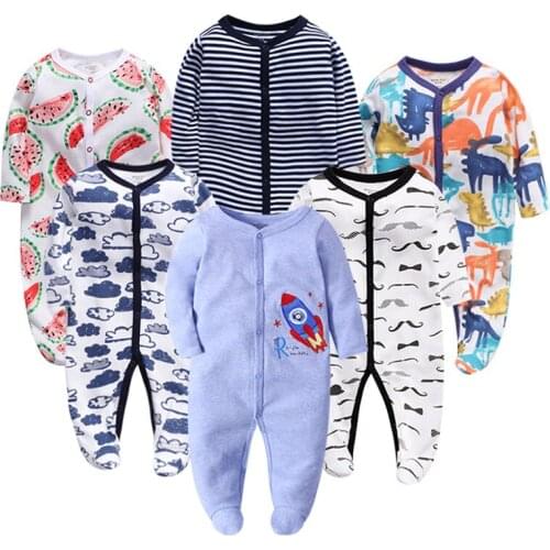 New Newborn Baby Boys Girls Autumn Winter Romper Jumpsuit Infant Cartoon Animals Long Sleeve Overalls Playsuit Toddler Clothing