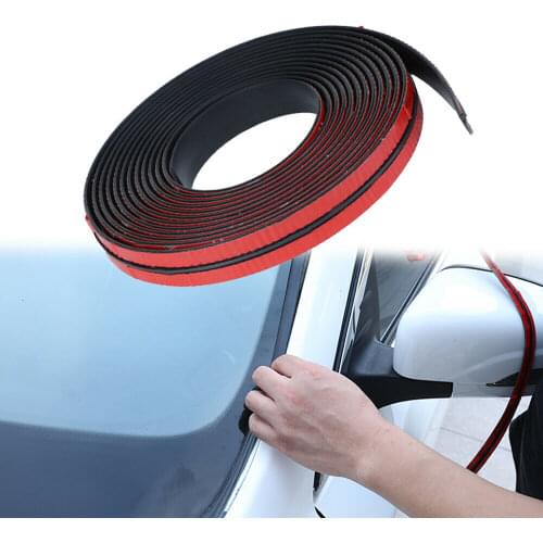 Universal Car Door Seal Car Windshield Roof Rear Casement Seal Noise Insulation Rubber Strip Sticker 2CMx2M