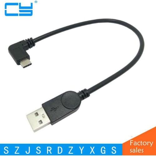 USB 2.0 Type-A 90 Degree Left & Right Angle Male to USB3.1 Type-C Male Left & Right Angle USB Data Sync & Charge Cable Connector
