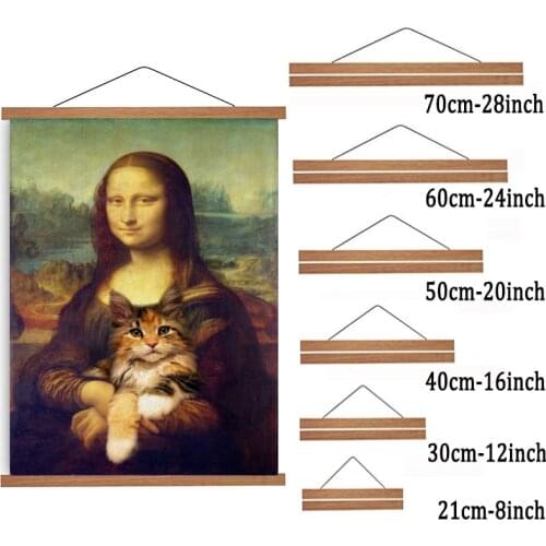 Magnetic Poster Hanger Frames Wooden Solid Pine Teak Hanging for Map Photo Picture Canvas Print Artwork Wall Art Home Decoration