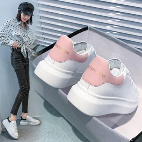 Women Shoes Fashion Casual Flats Shoes For Women Mesh Women Sneakers Platform 2021 Spring Lace-Up Comfortable Off white shoes