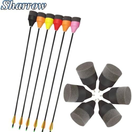 10pcs Archery Sponge Rubber Arrows Fiberglass Arrows Shaft Adult Childrens Shooting Game Practice Entertainment CS Game