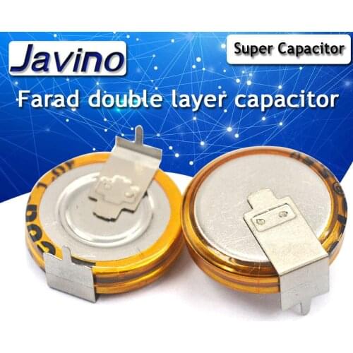 2PCS 5.5V 4F H Style Horizontal Super Capacitor Farad capacitor Double Layer Capacitor Low ESR Fast Charge Long Life diy kit