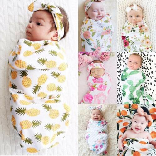 2020 Brand New Style 2pcs Soft Infant Swaddle Muslin Blanket Newborn Baby Wrap Swaddling Blanket