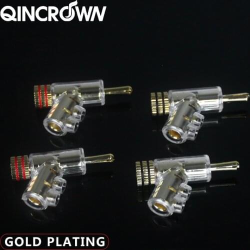 4pcs /8pcs fever speaker cable plug self locking audio amplifier horn Cable Banana head gun type plug