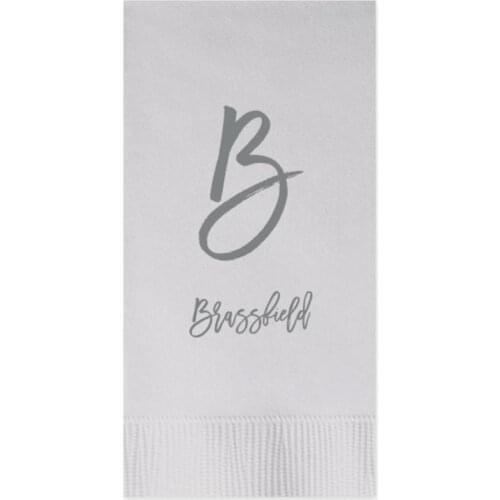 50pcs Personalized Guest Towels Dinner Napkins Wedding Hostess Gift Monogram Monogrammed Custom Printed Paper Hand Towels