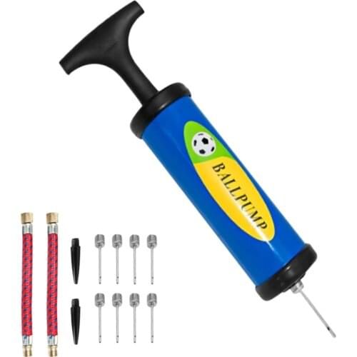 6-in Plastic Football Soccer Air Pump Inflatable Ball Hand Air Pump Mini PVC Balloon Pump Double-purpose Ball Maintenance Kit