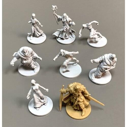 Lot of 8PCS Zombie Female Warriors Miniatures Board Game Role-Playing Models Figures Collectible Exclusive 25mm