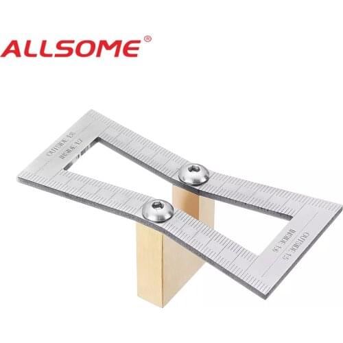 ALLSOME Dovetail Scribe Line Planner Woodworking Crossed Templates Drawing Line Scribing Tool Woodwork Hand Measure Tool
