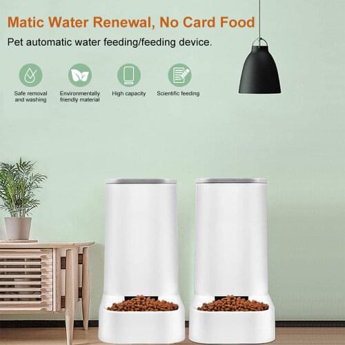 NICREW 3.8L Pet Cat Automatic Feeders Large Capacity Cat Water Fountain Plastic Dog Water Bottle Feeding Bowls Water Dispenser