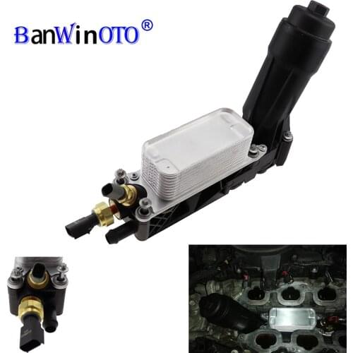 Engine Oil Cooler Filter Assembly Fit For 2011-1203 Jeep Dodge Chrysler 3.6 V6 5184294AE 68105583AE 5184294AC 5184294AD