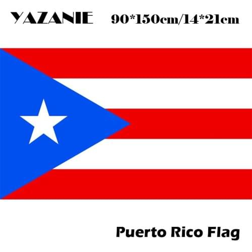 YAZANIE 90x150cm Puerto Rico Flag 3*5ft Banners Star and Strip Hanging Flag Polyester National Flag Outdoor Indoor Big Flag