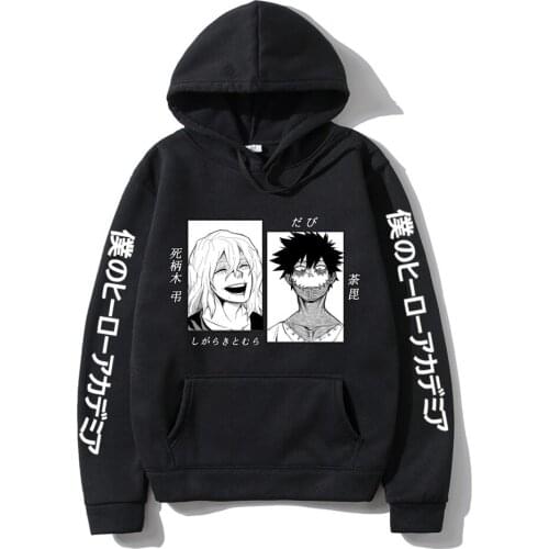 Hot Anime My Hero Academia Hoodies Men Funny Streetwear Harajuku Dabi Graphic Sweatshirts Unisex Tops Male