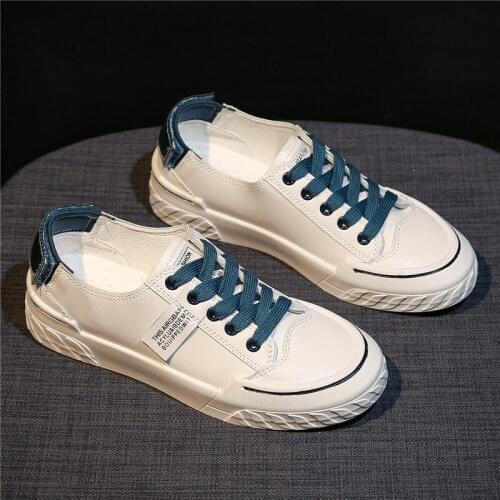 Fashion Shoes Womens Vulcanize Shoes Spring New Casual Classic Solid Color PU Leather Shoes Women Casual White Shoes Sneakers