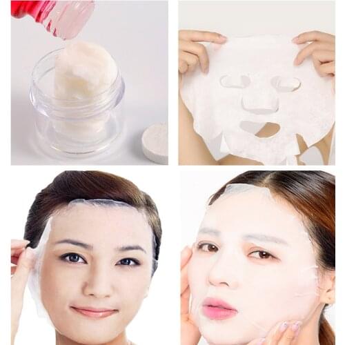 30/40/50pcs Face Compression Mask Nonwoven Fabric Mask Paper Skin Care Dry Disposable Compressed Towel Face DIY Mask Makeup Tool