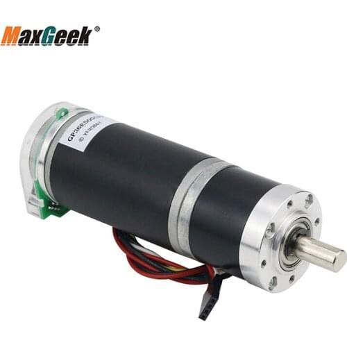 Maxgeek 12V Speed Reduction Gearbox Planetary Gear DC Motor GP36 + 500-Wire Photoelectric Encoder for DIY
