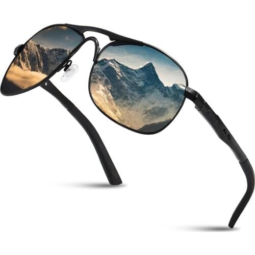 2021 Mens Polarized Alloy Frame Sunglasses Male Brand Design Pilot Sun Glasses UV400 driving sports Goggles For Men