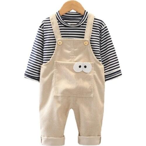 New Spring Autumn Fashion Baby Girls Clothes Suit Children Boys T-Shirt Overalls 2Pcs/Set Toddler Sports Costume Kids Tracksuits