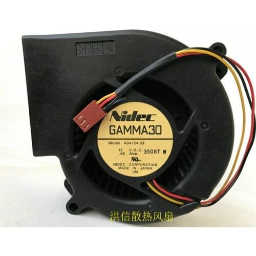 Original Nidec gamma30 a34124-33 DC12V 0.65a 97 * 33 blower centrifugal fan