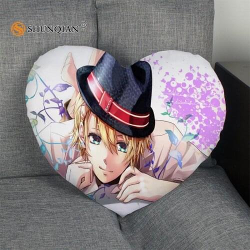 Custom Pillowcase Cover American boys and girls animation Heart Shape zipper Pillow Cover Best Gift Size 41x36cm,47x42cm