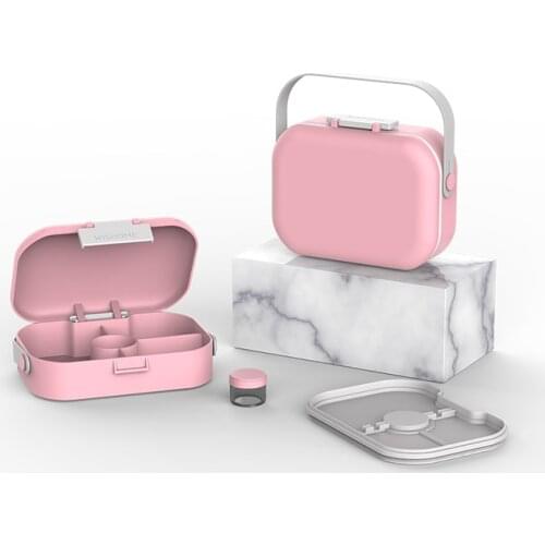 Portable Lunch Box High Capacity Double Layer Leakproof Food Container Travel Hiking Office Kids Practical Multi-grid Bento Box