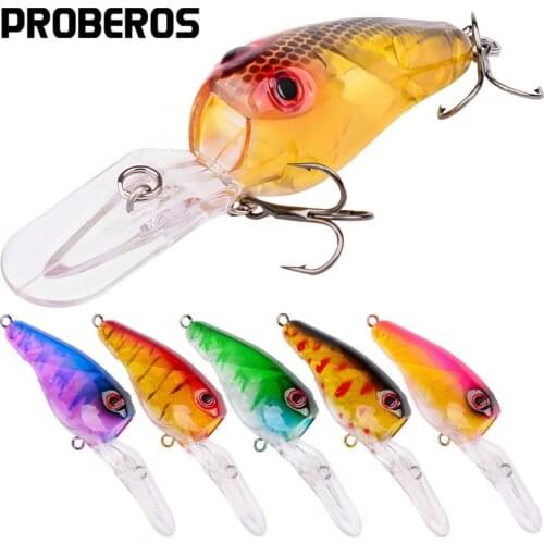 6Pcs Topwater Popper Fishing Lure 5cm 4.5g Floating Swim Wobblers Artificial Hard Fake Bait Bass Pike Crankbaits Isca Tackle